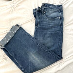 JCrew high rise slim wide leg jean